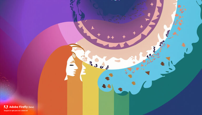 Firefly -flat illustration In this conceptual and abstract image, we aim to represent the evolution copia