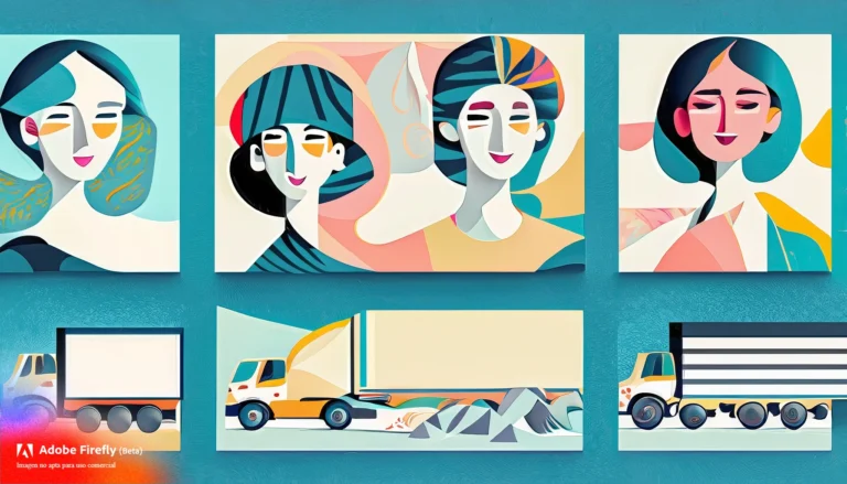 Firefly flat illustration una imagen abstracta que represente a mujeres argentinas en el mundo de lo copia