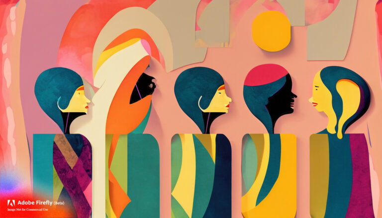 Firefly flat illutration colorfull Crear una obra de arte abstracta que visualice el tema del edadis (2) copia