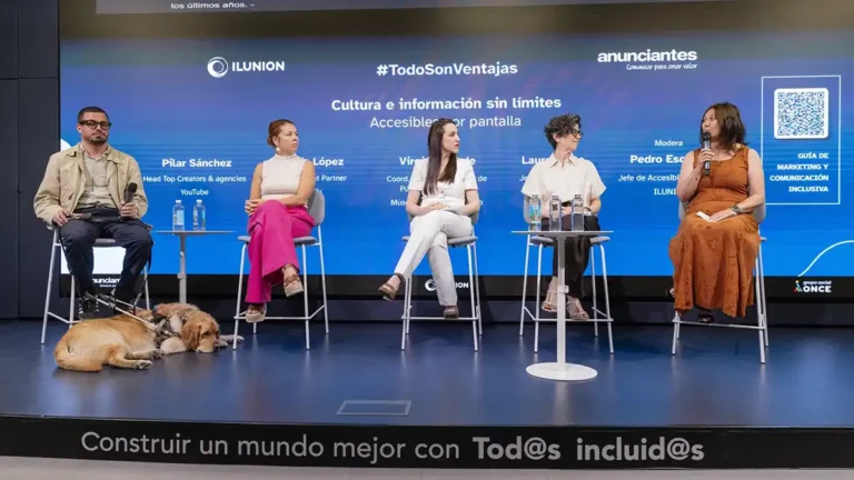 Panel de ILUNION y Anunciantes sobre cultura e información accesible, en una nota sobre marketing, comunicación inclusiva y accesibilidad para todas las personas.