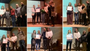 Collage de reconocimientos entregados por La Usina durante los 10 años de Impulsores de Impacto Social, iniciativa que promueve inclusión laboral de personas con discapacidad.