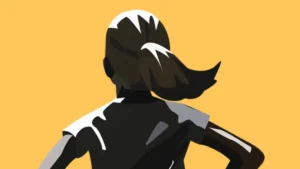Ilustración de una mujer de espaldas sobre fondo amarillo, en una nota sobre el Premio a la Equidad de Género IMEF-MEF y empresas reconocidas en México.