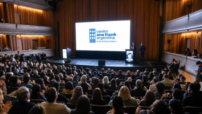 Ceremonia de los Premios Ana Frank 2026 en un auditorio, en una nota sobre reconocimientos a referentes y organizaciones comprometidas con los derechos humanos, la memoria y la democracia.