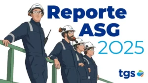 Portada del Reporte ASG 2025 de tgs, en una nota sobre avances en diversidad, equidad e inclusión, derechos humanos y cultura organizacional.