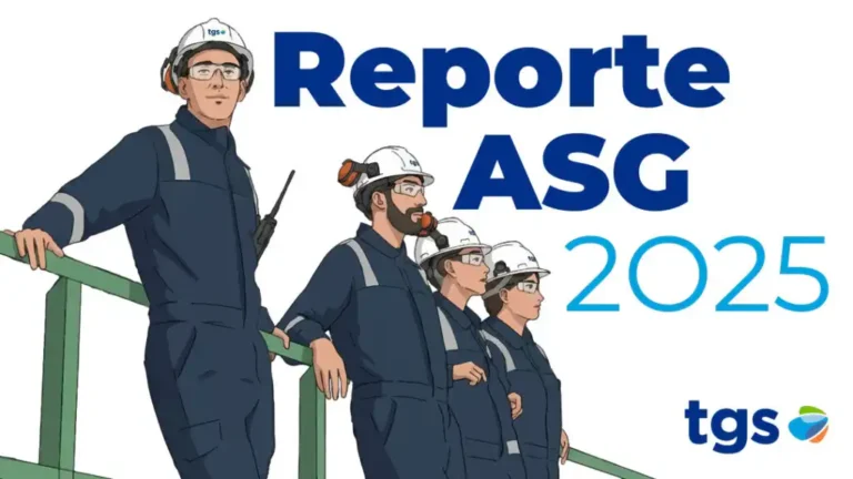 Portada del Reporte ASG 2025 de tgs, en una nota sobre avances en diversidad, equidad e inclusión, derechos humanos y cultura organizacional.