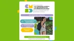 Pieza promocional verde y blanca del Congreso Mundial e Iberoamericano de Síndrome de Down 2027, con fechas, inscripciones abiertas y una joven con mochila.