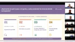 Captura de una masterclass online de ImpactaBien con una diapositiva sobre contexto, método, experiencia y herramientas, junto a participantes en videollamada.